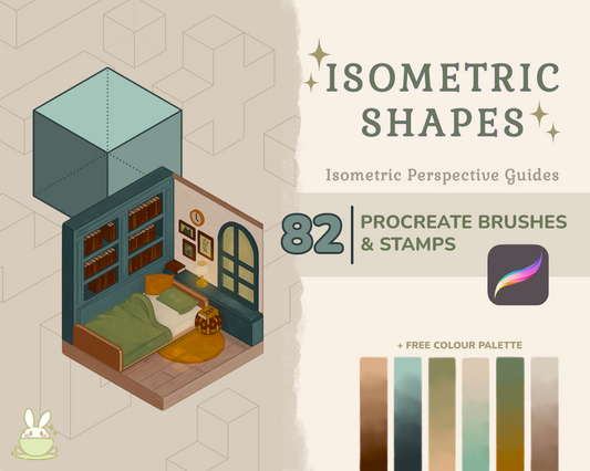 Isometric Shapes Brushes for Procreate