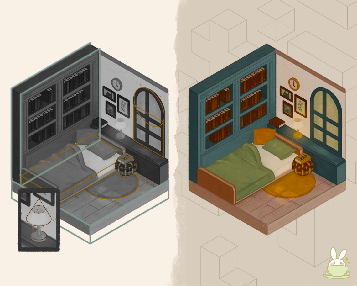 Isometric Shapes Brushes for Procreate