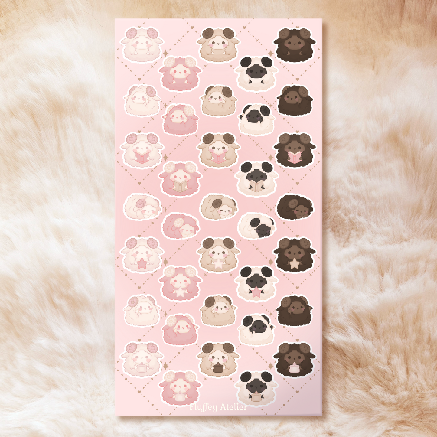 Fluffey Sheep Sticker Sheet
