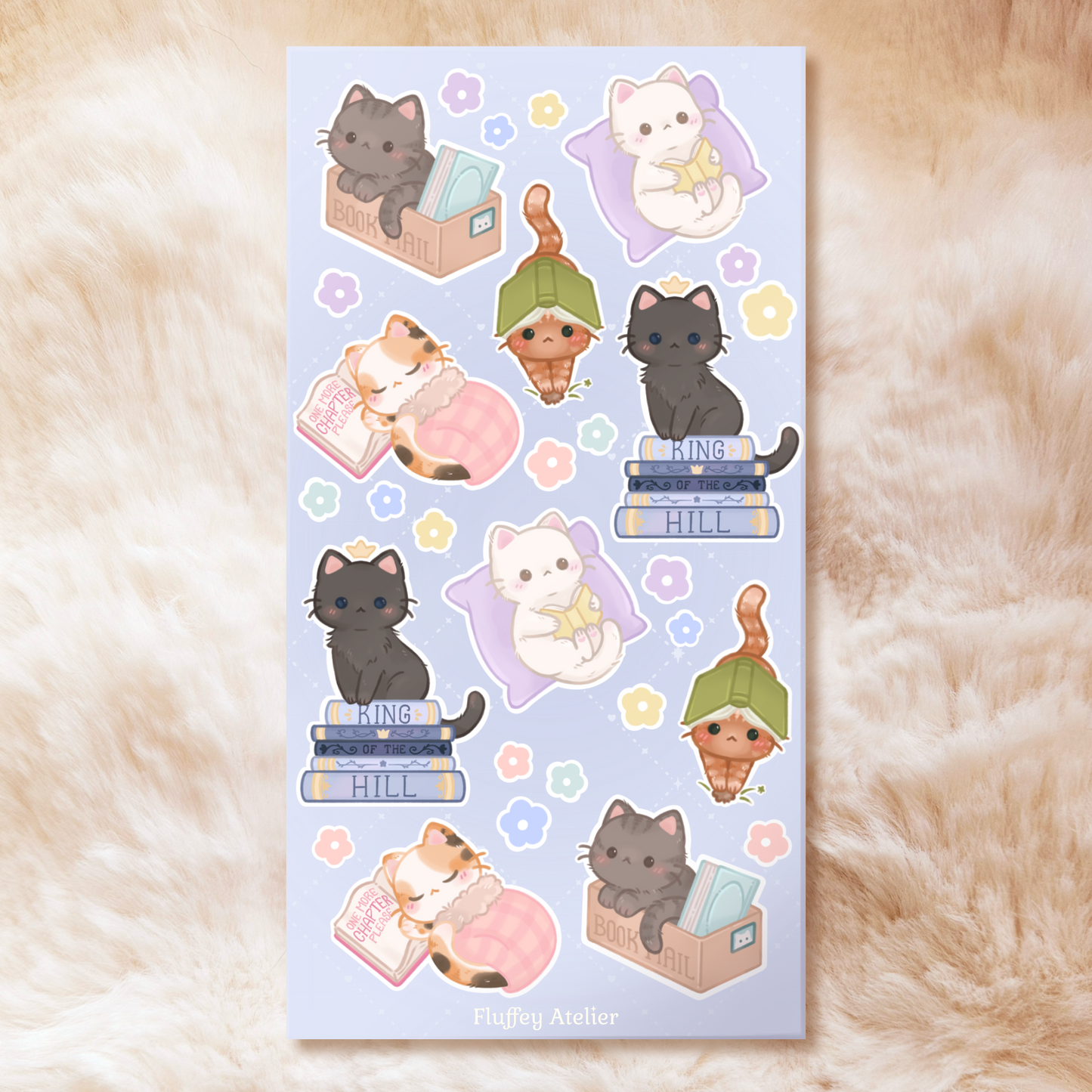 Bookish Cats Sticker Sheet
